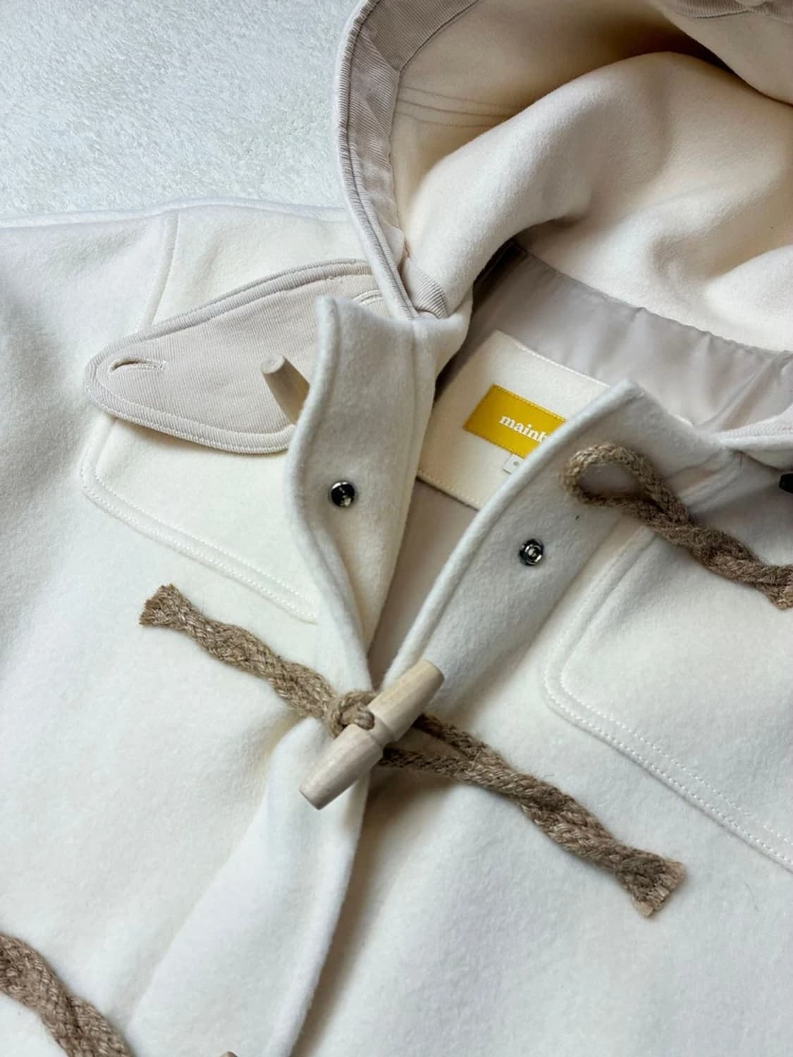 메인부스 MAINBOOTH 아이보리 오버 울 더플 코트 PN5770 상품이미지6