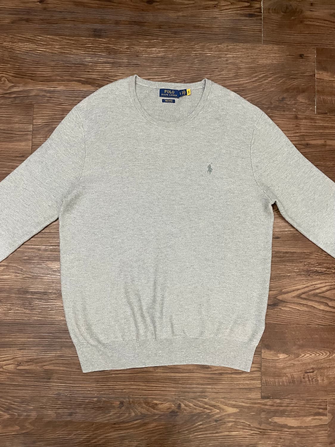 폴로 랄프로렌 피마코튼 니트 스웨터 스웻셔츠 그레이 상품이미지2