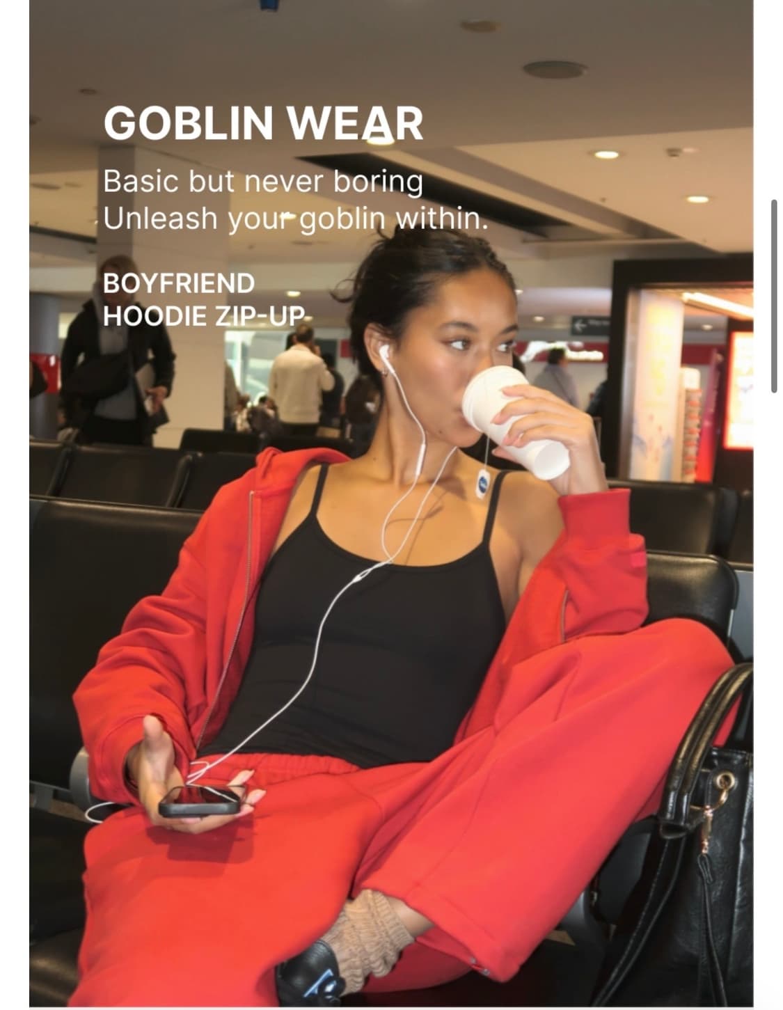 Boyfriend Hoodie Zip-Up(Red) 상품이미지1