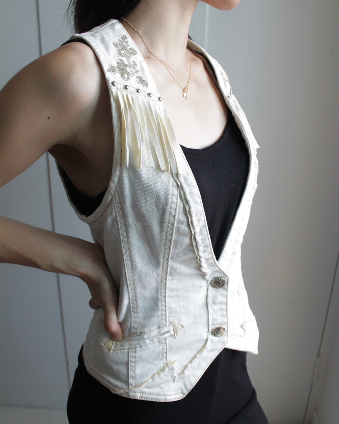 Egoist western fringe vest 상품이미지6