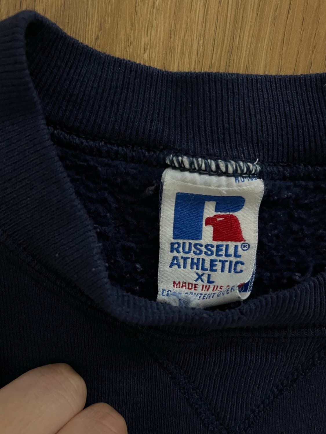 90s 빈티지 러셀 스웻셔츠 네이비 made in usa 상품이미지2