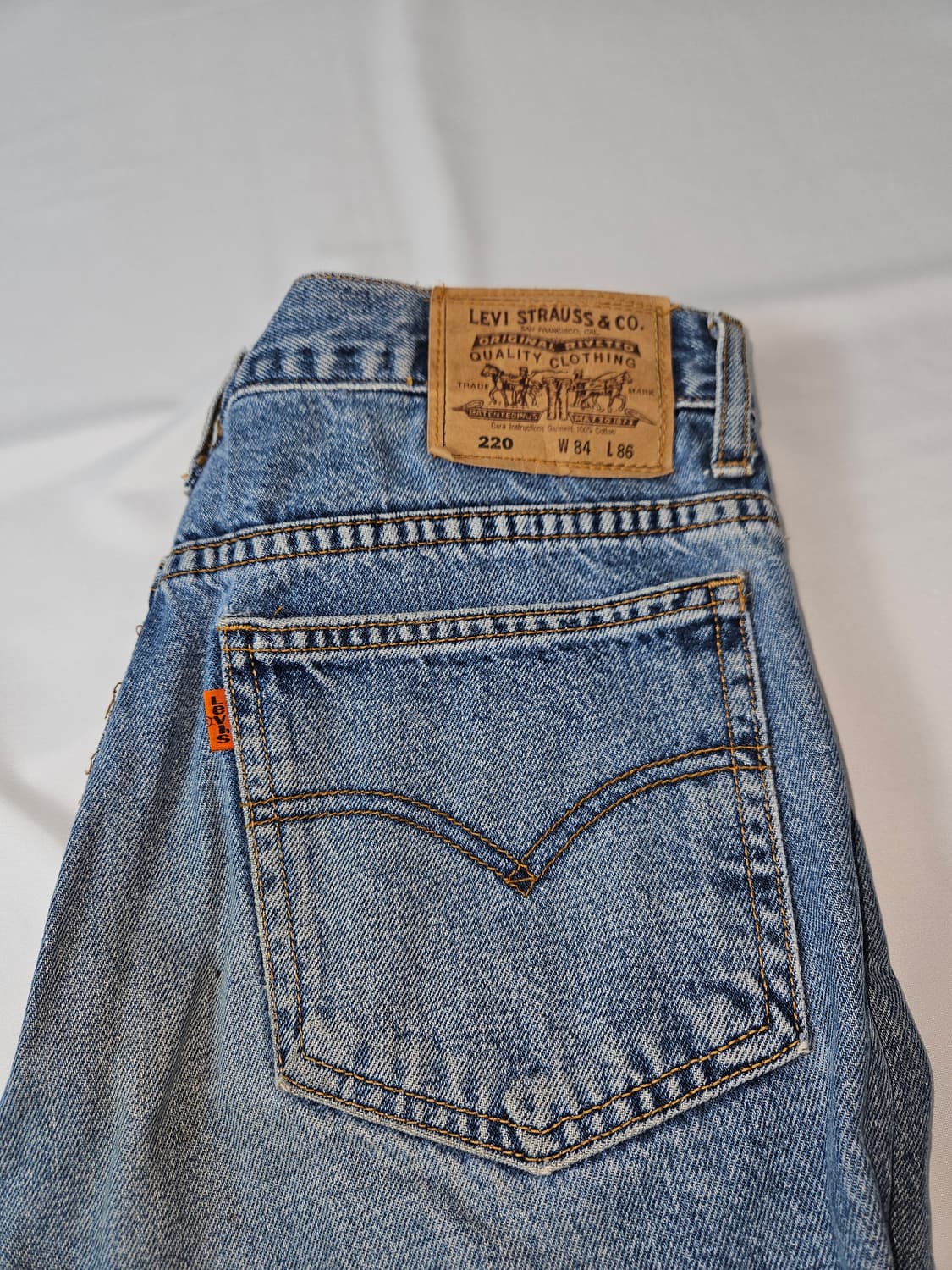 리바이스 220 오렌지탭 데님팬츠 USA 빈티지 33X34 상품이미지2