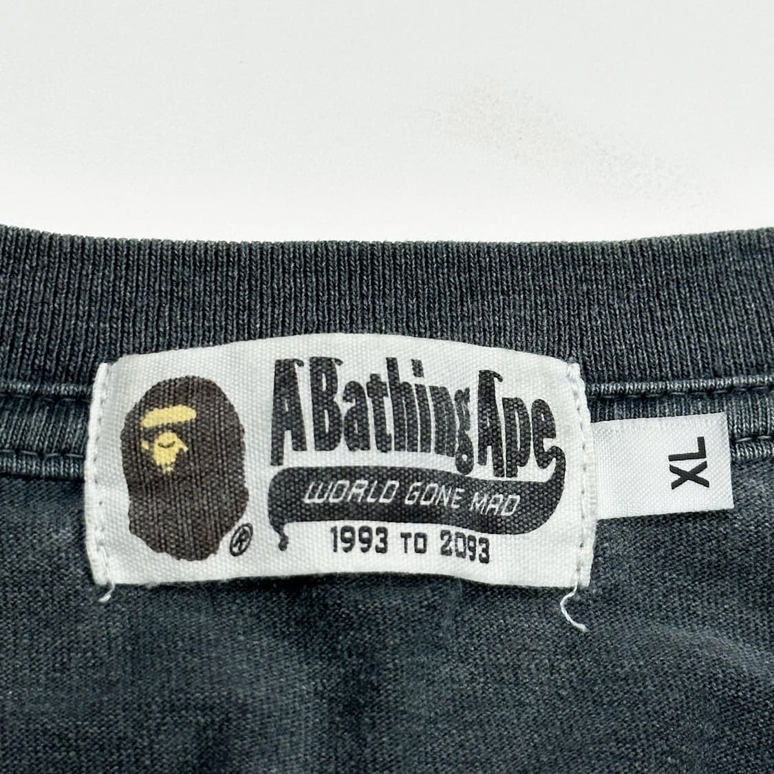 BAPE 베이프 재팬 피그먼트 롱슬리브 챠콜 XL 상품이미지8