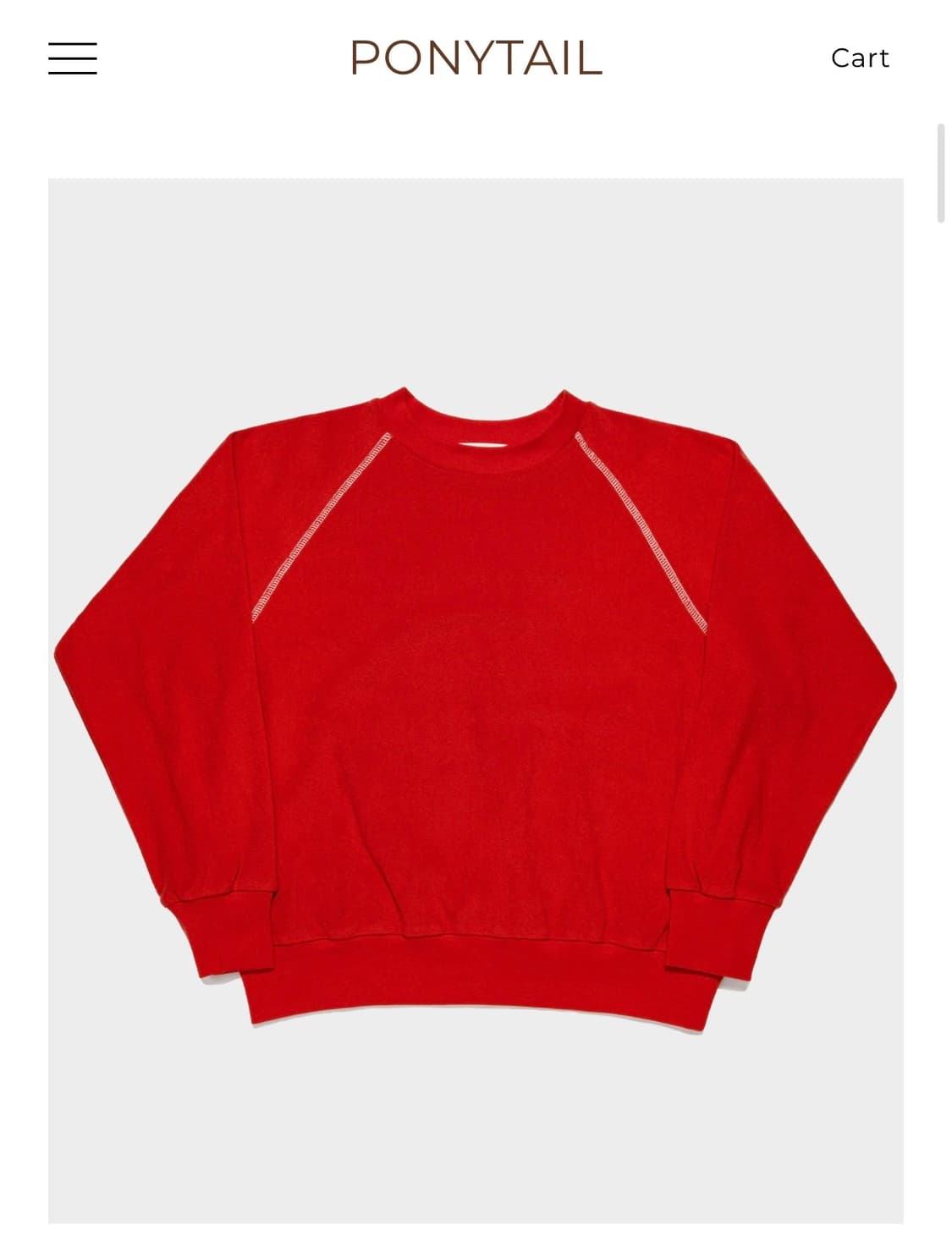 Ponytail bon terry sweatshirts 상품이미지1