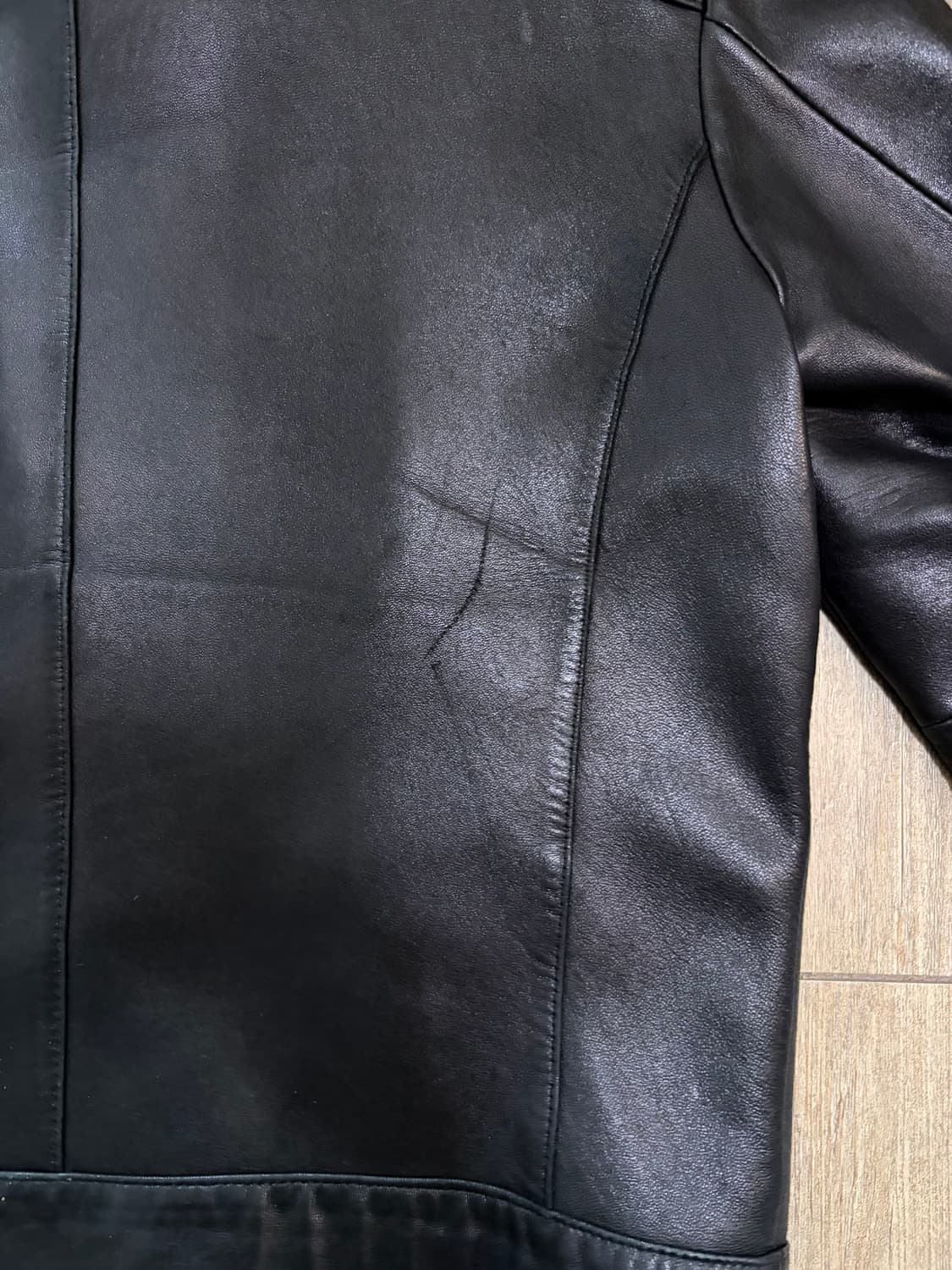 이탈리아 램스킨 미니멀 라이더 자켓 상품이미지6