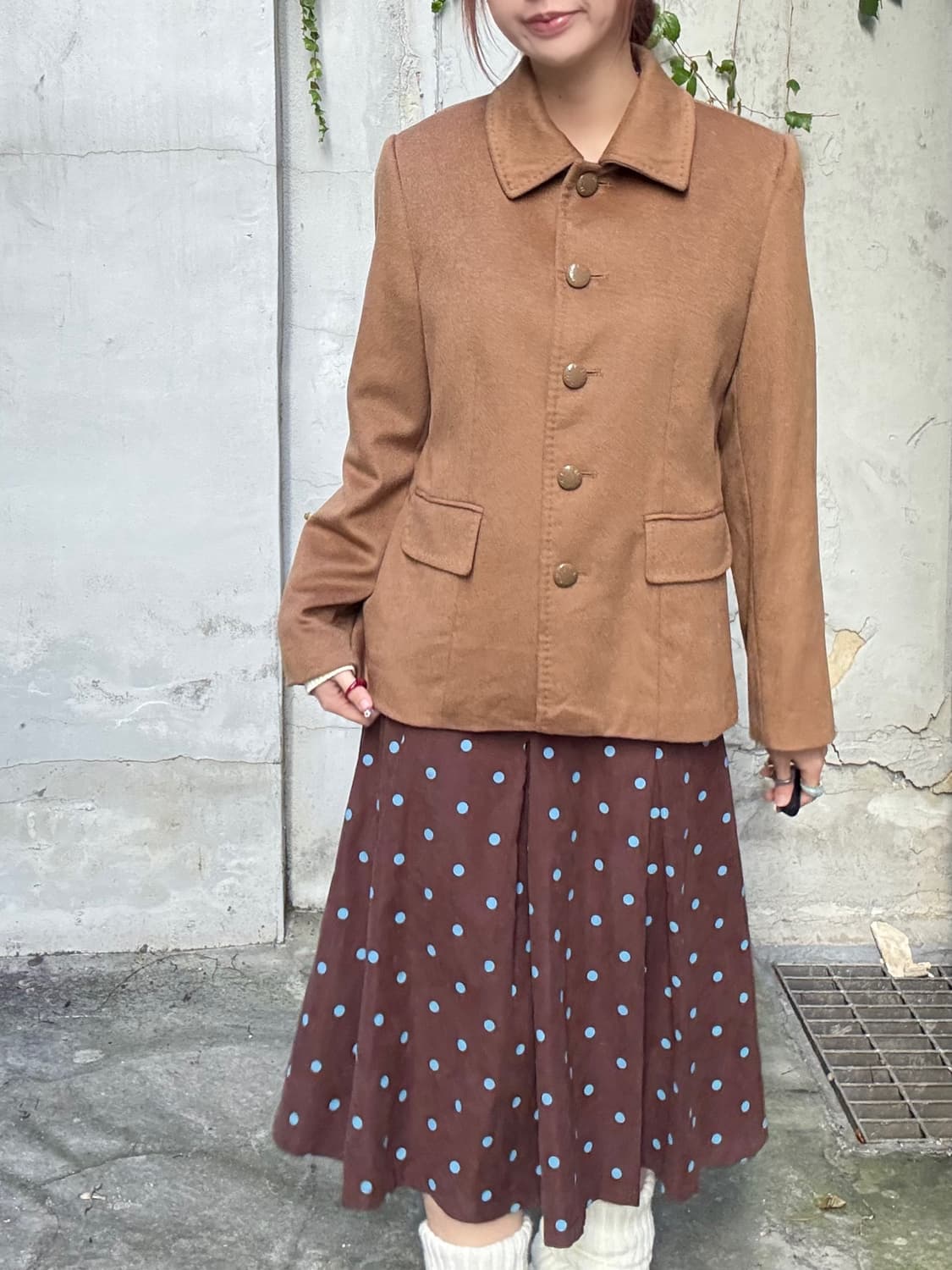 발망 베이지브라운 캐시미어 숏코트 자켓 상품이미지2