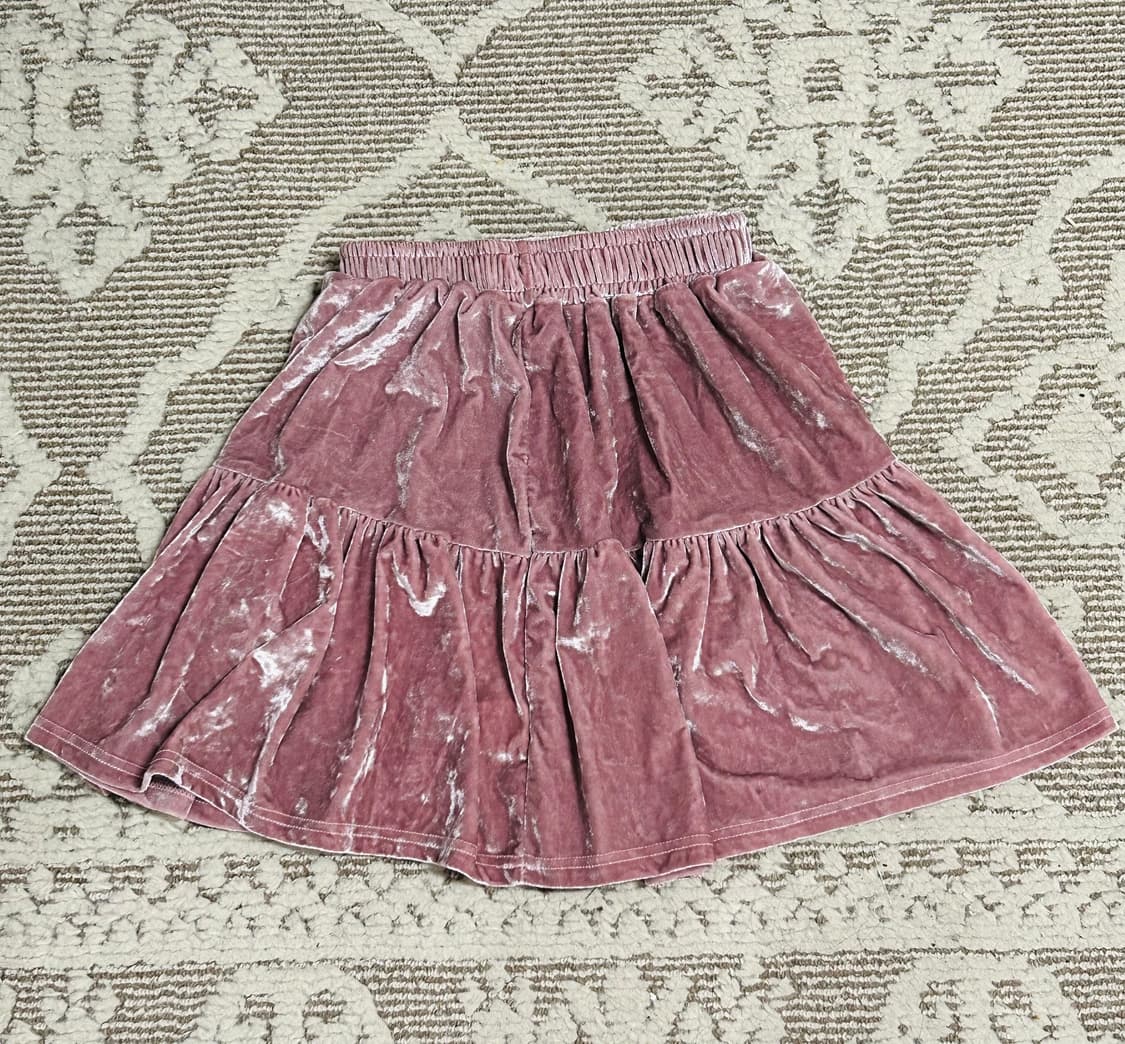 핑크 벨벳 글리터 스커트 모리 라떼걀 페어리 상품이미지1
