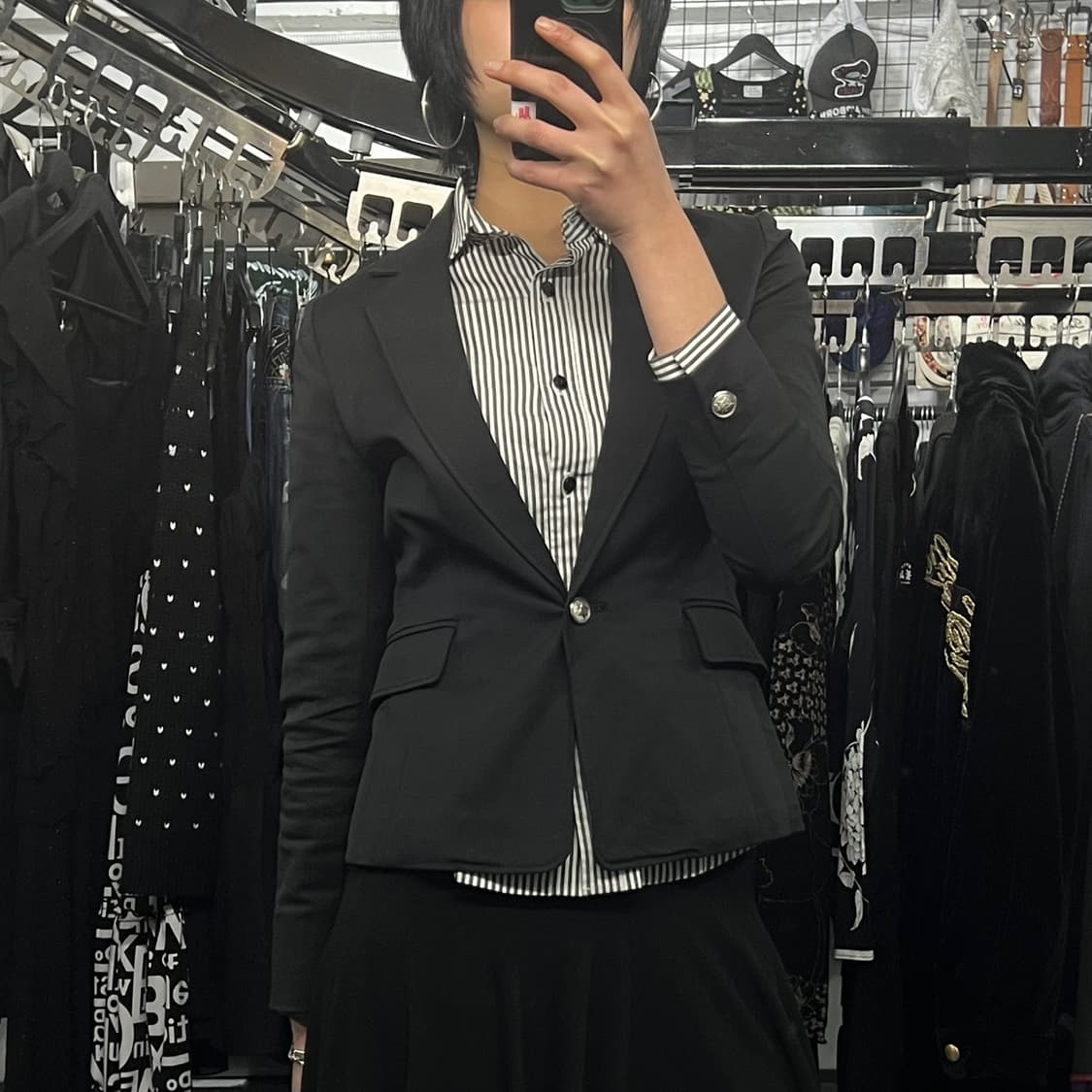 Clear impression 블랙 슬림핏 자켓 상품이미지1