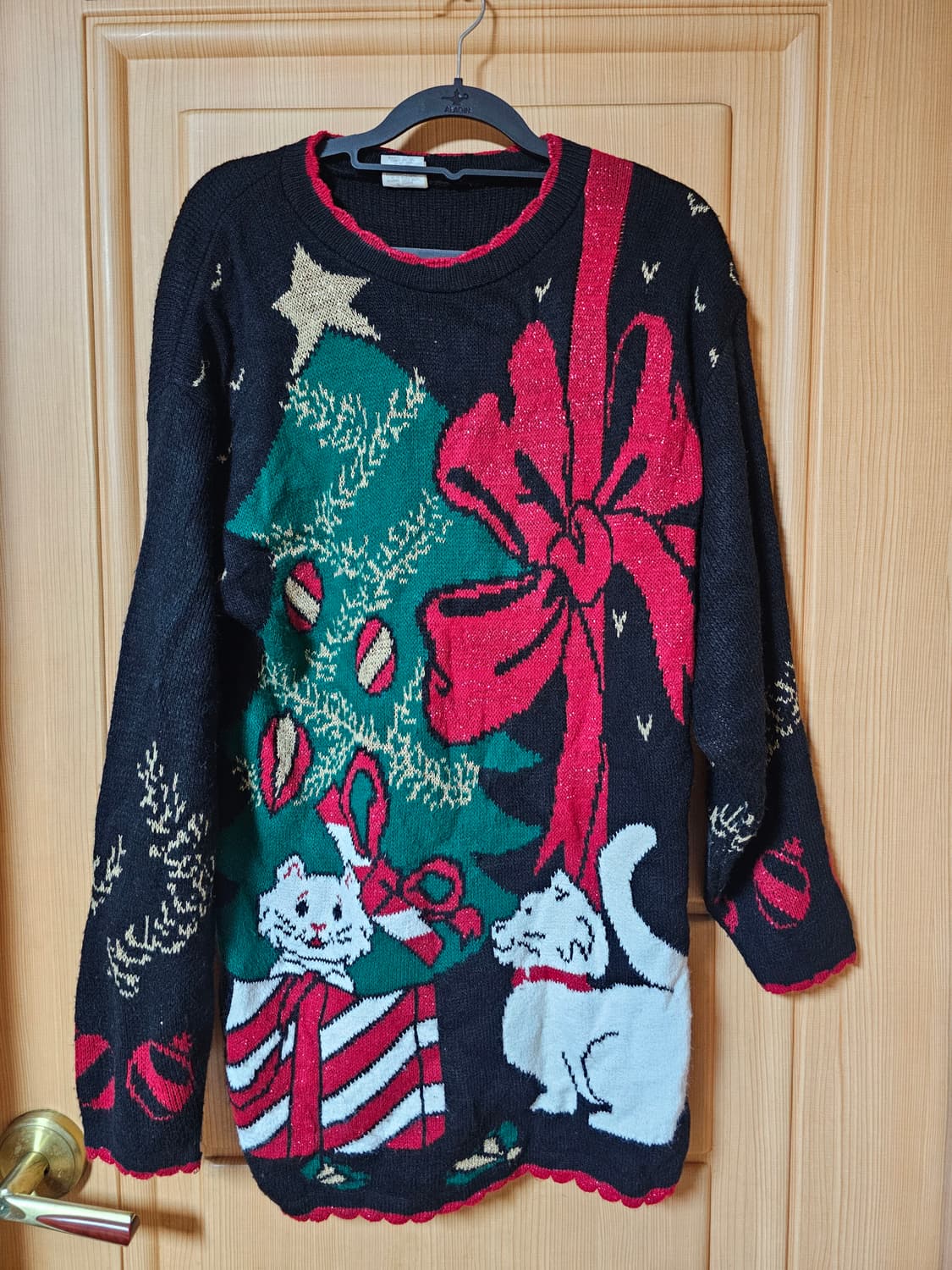 크리스마스니트고양이트리리본 상품이미지1