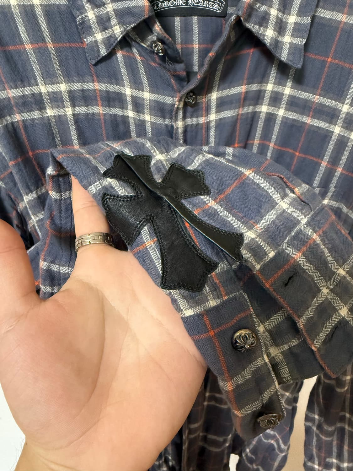 크로스패치 체크셔츠 상품이미지3