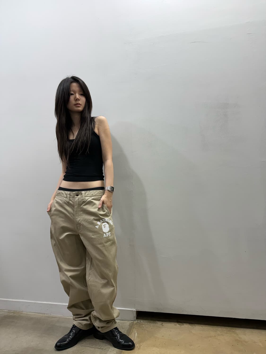 베이프 힙 로고 디테일 코튼 팬츠 상품이미지3