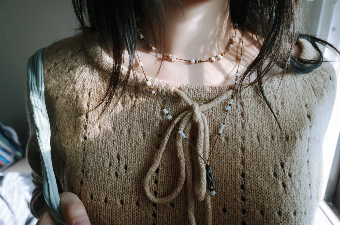 short wood star necklace 쇼트 우드 스타 목걸이 상품이미지1