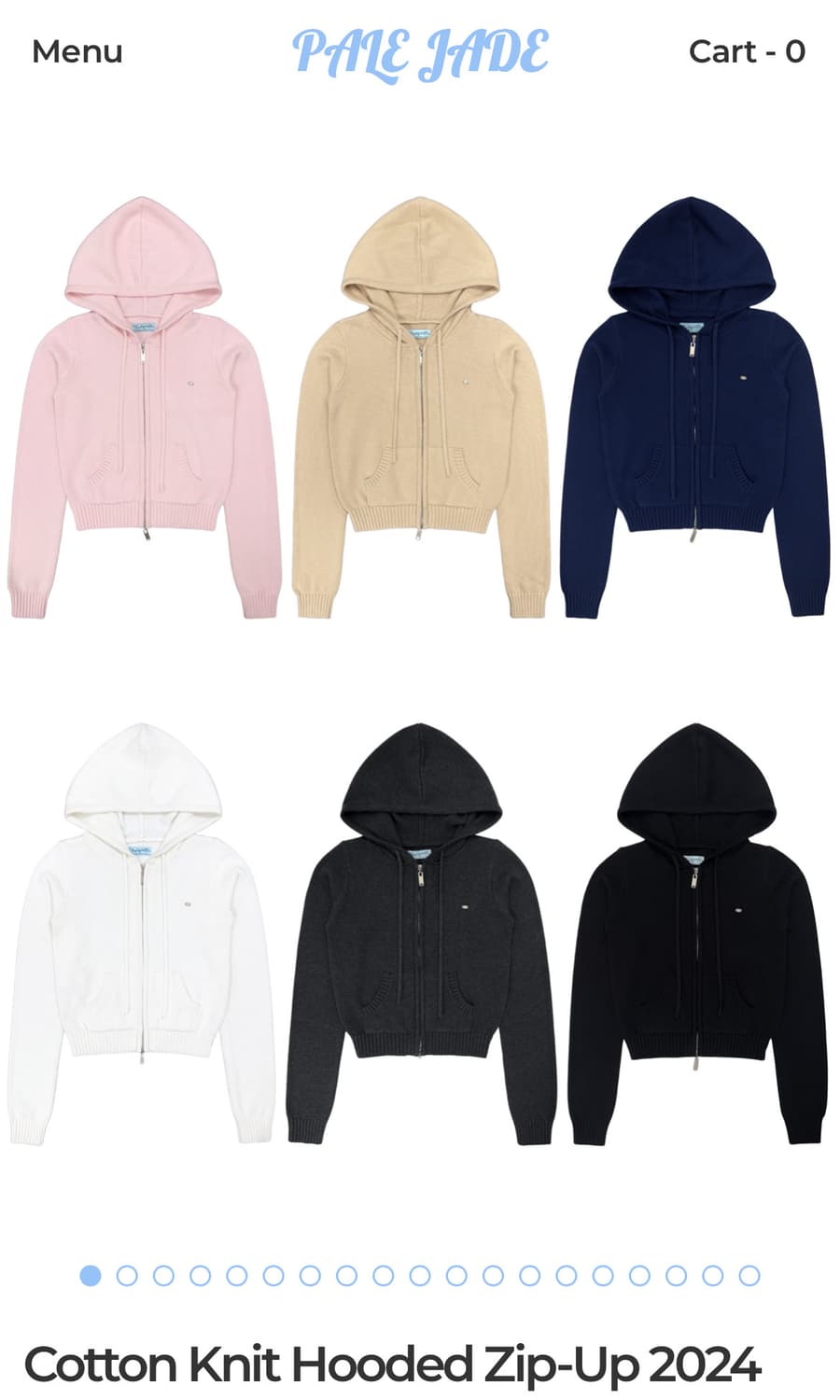 페일제이드 cotton knit hooded zipup 네이비 상품이미지1