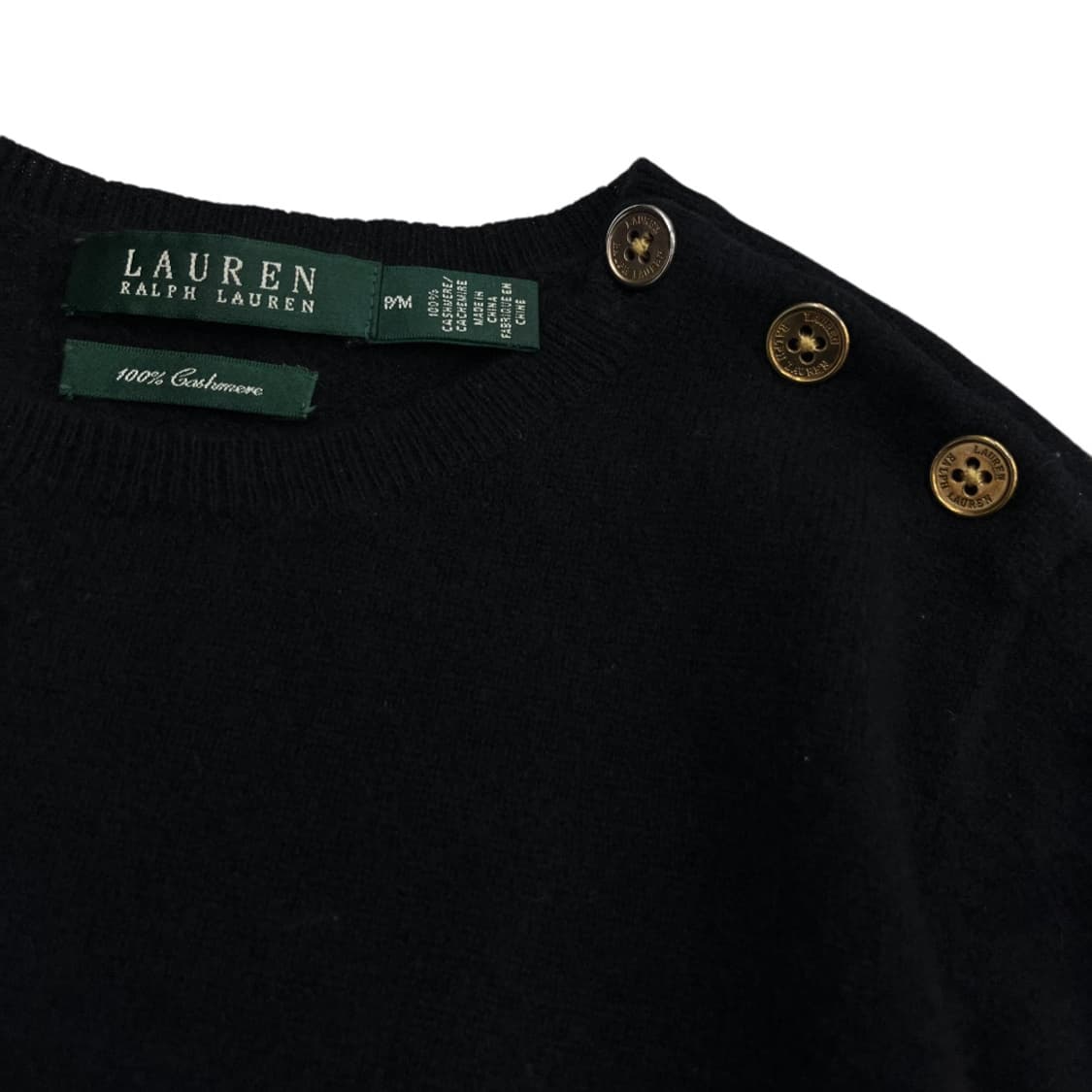폴로 랄프로렌 숄더 버튼 블랙 니트 M 상품이미지5
