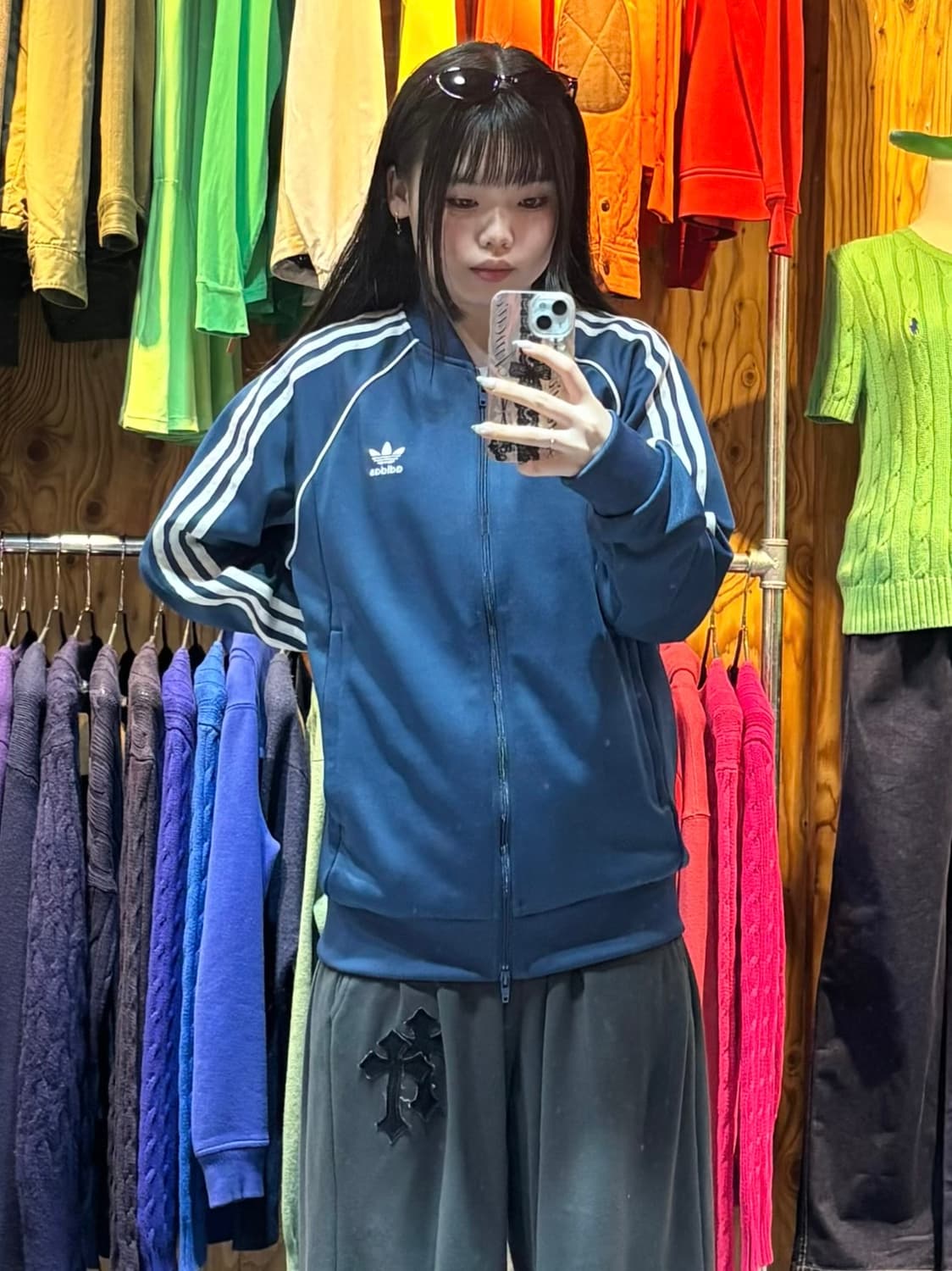 XL 아디다스 파이어버드 애쉬네이비 트랙탑 상품이미지1