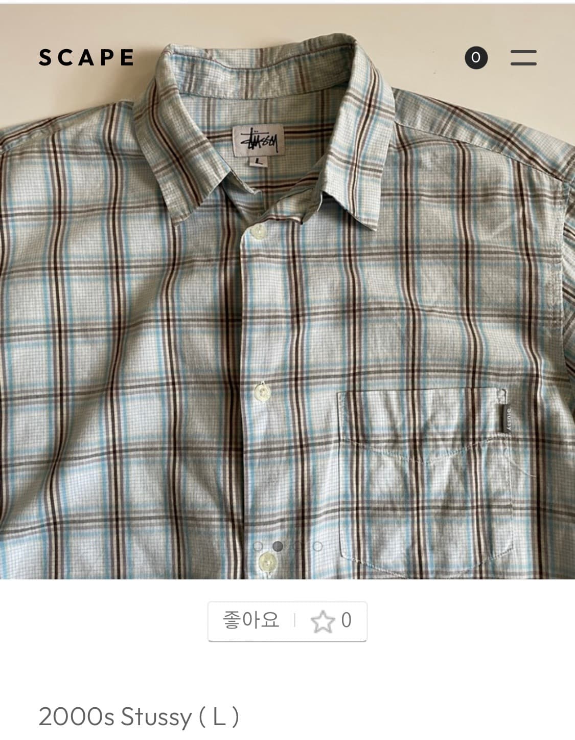 2000s Stussy 스투시 체크셔츠 L사이즈 상품이미지2