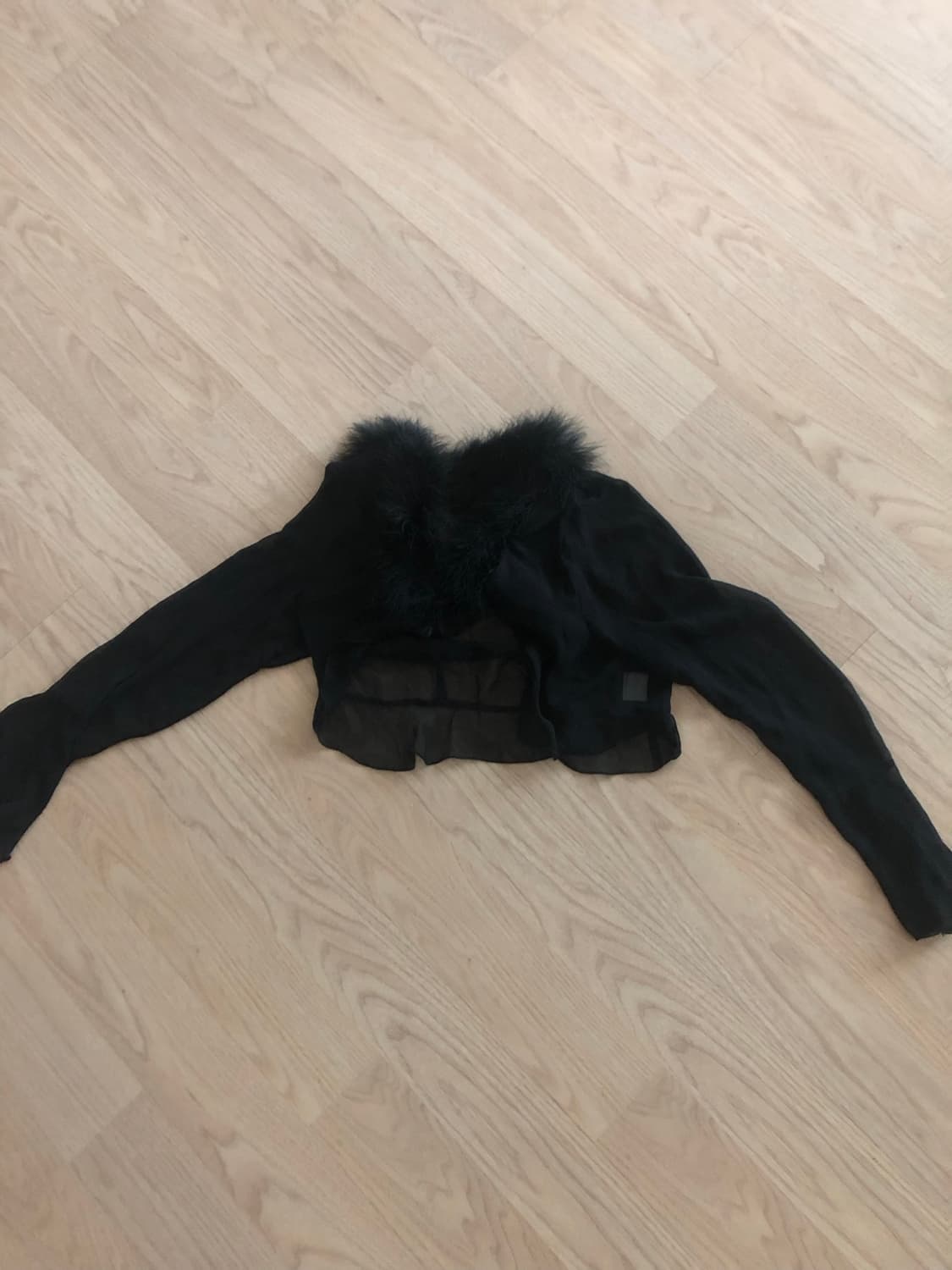 블랙페어리 오리엔탈 퍼 오픈 가디건 상품이미지1