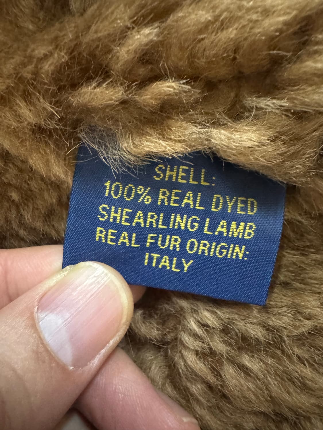 L (14FW) 폴로 랄프로렌 b-3 무스탕 가죽 자켓 브라운 상품이미지7