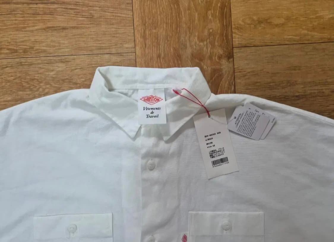 (새상품) 단톤 여성 코튼 샴브레이 워크 셔츠 상품이미지2