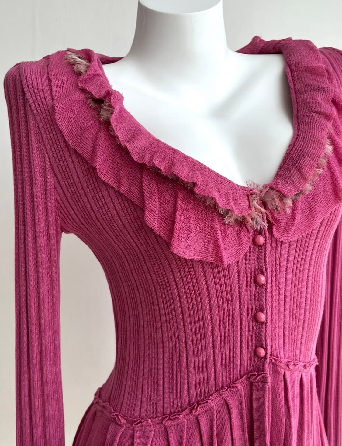 Austin Reed 핑크 프릴 플리츠 가디건 상품이미지2