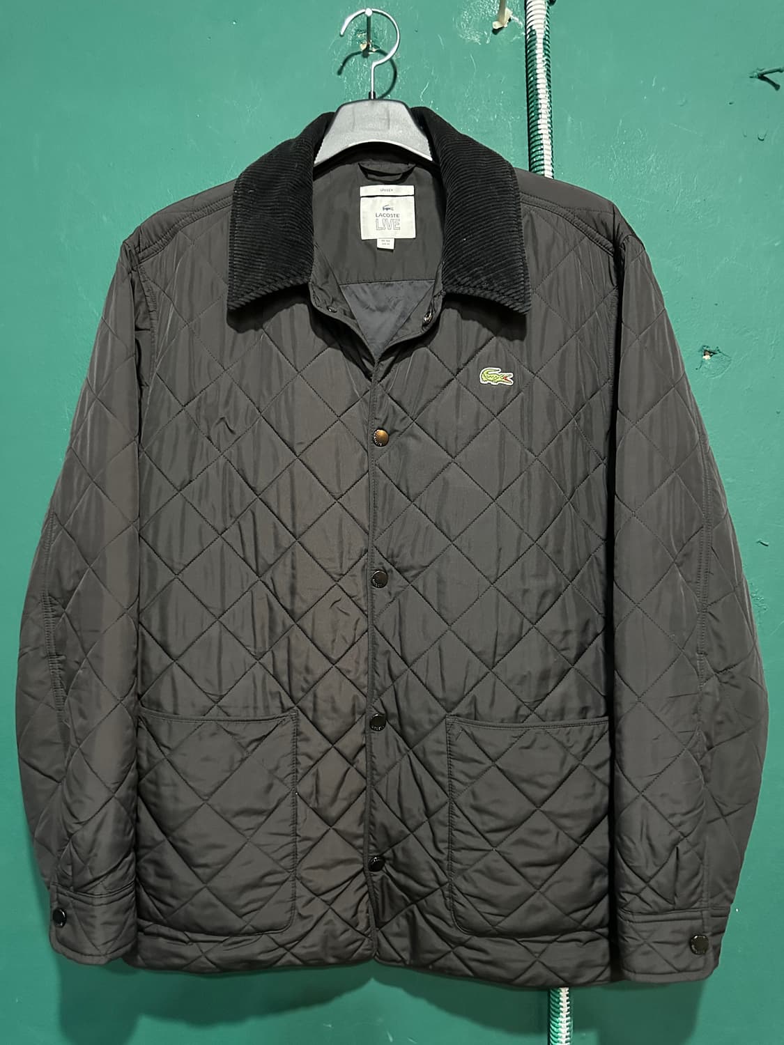 라코스테 라이브 퀼팅자켓 블랙105 상품이미지1