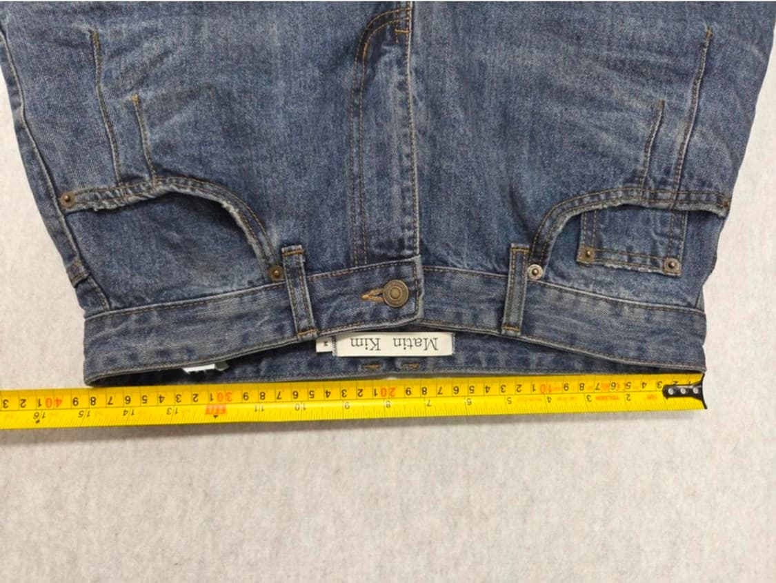 여성 M 마뗑킴 헤비 워시드 데미지 데님 청바지 상품이미지5