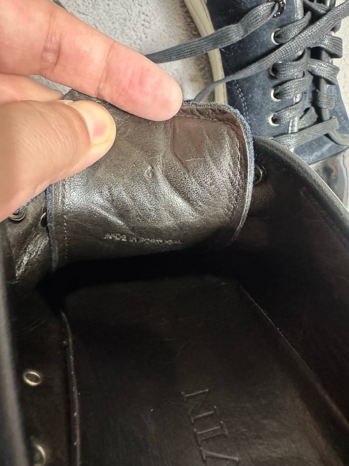 6 랑방 벨루어 네이비/블랙 스니커즈 260-265  상품이미지8