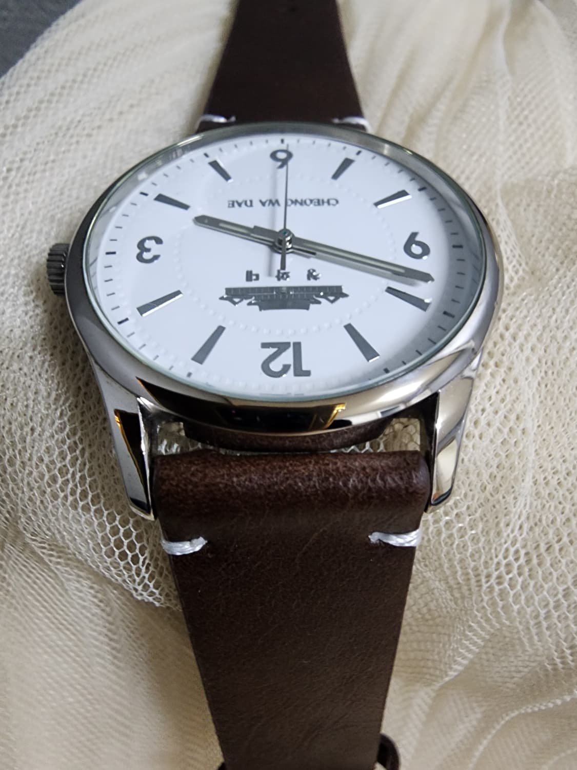 청와대 기념 시계 브라운 가죽 시계 상품이미지8