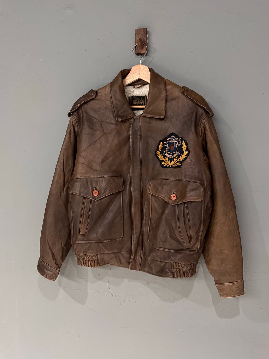 USAF 타입 A-2 양가죽 봄버 레더자켓  상품이미지2