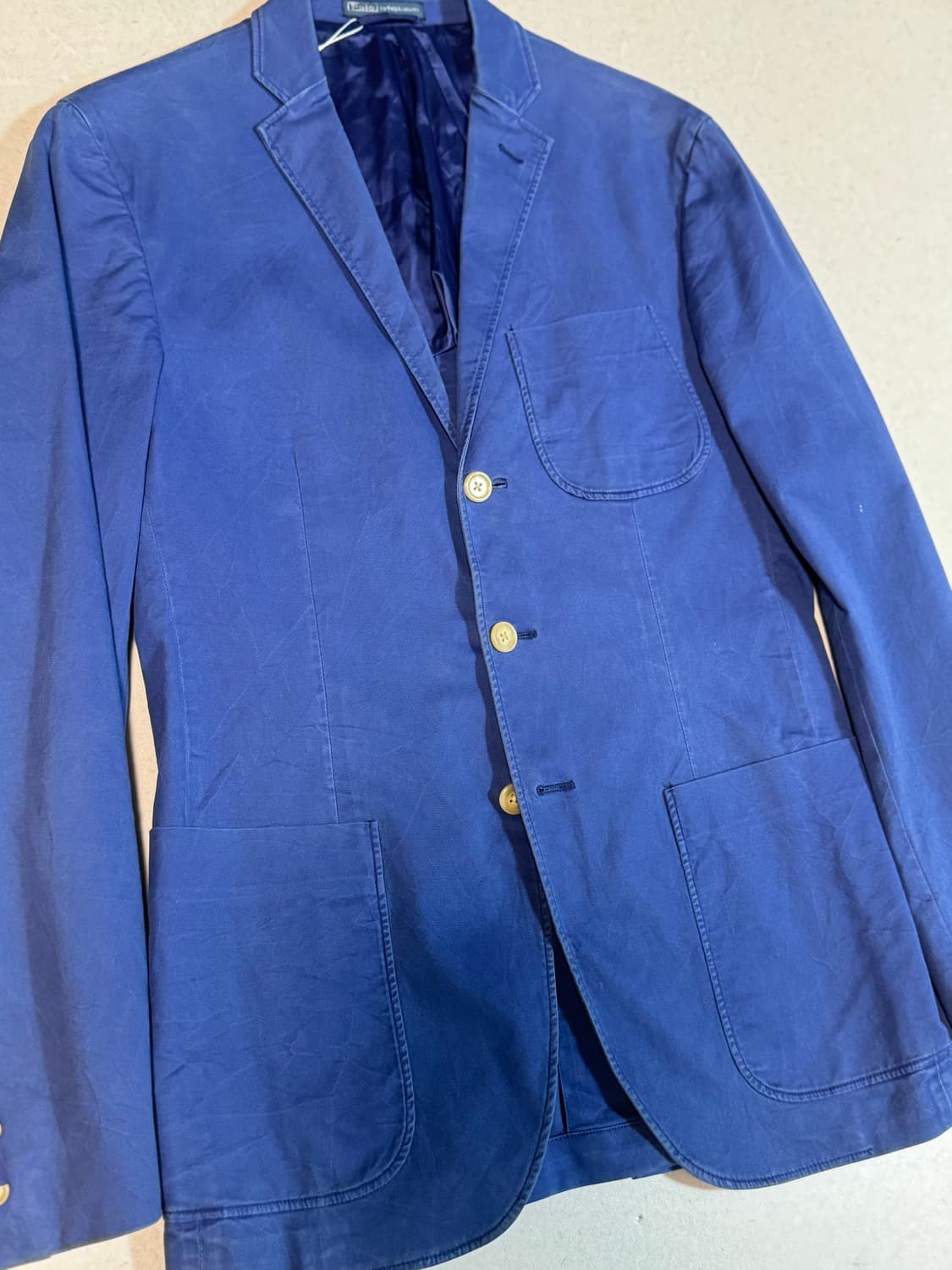 Polo 폴로 랄프로렌 made in italy 엘라스틴 블레이저 자켓 상품이미지3