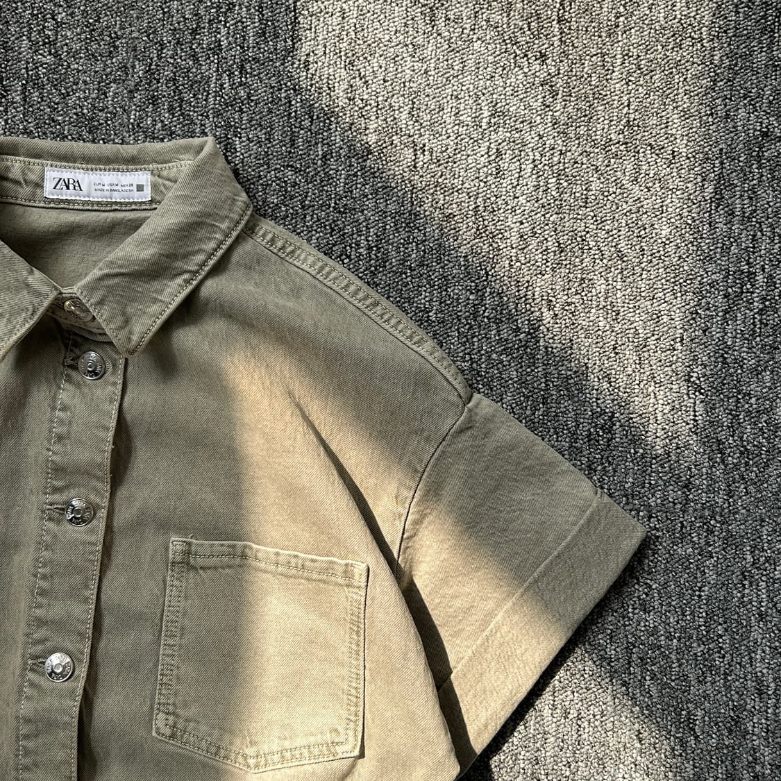 자라 카키 데님 점프슈트 상품이미지2