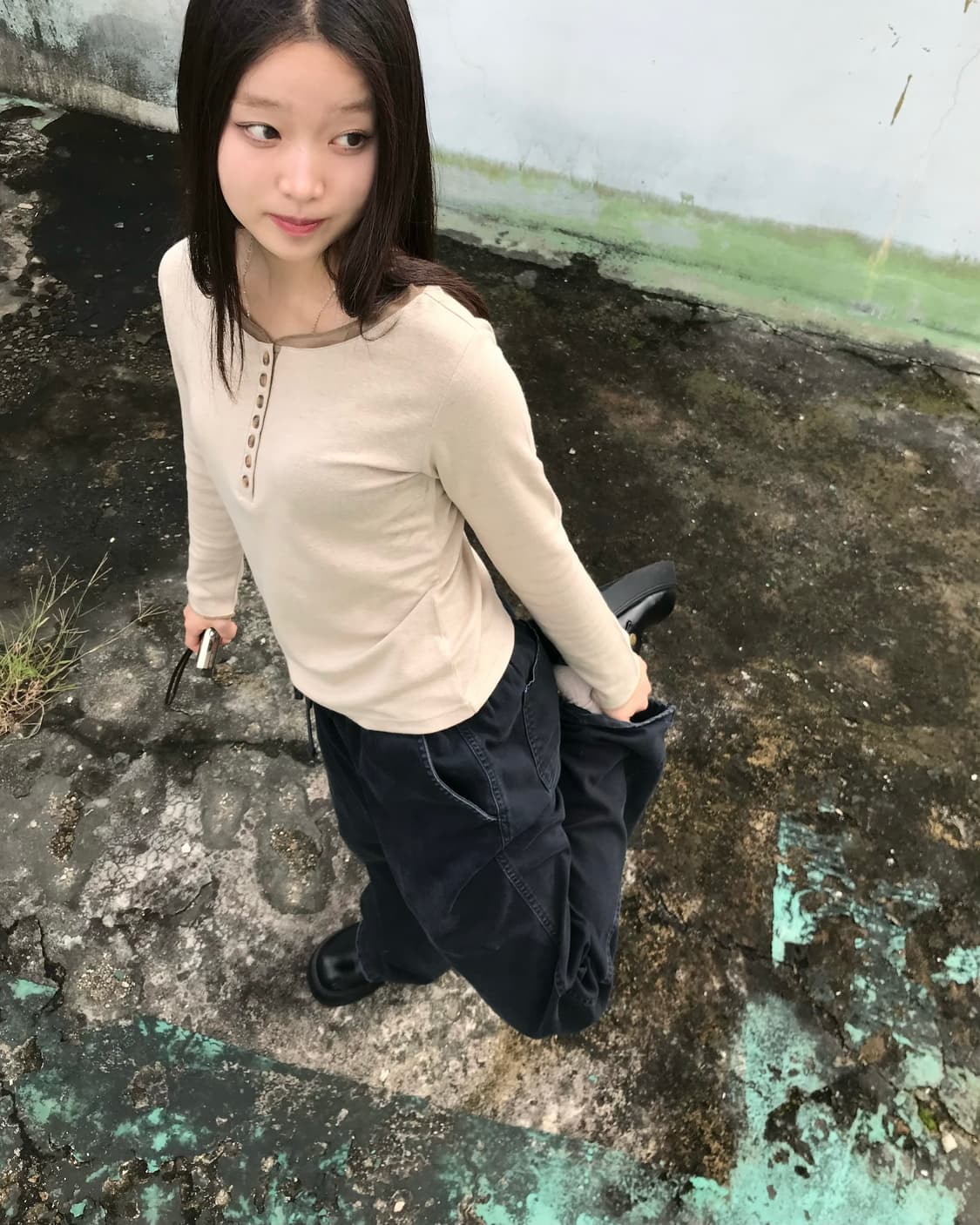 코지 버튼 티셔츠  상품이미지3