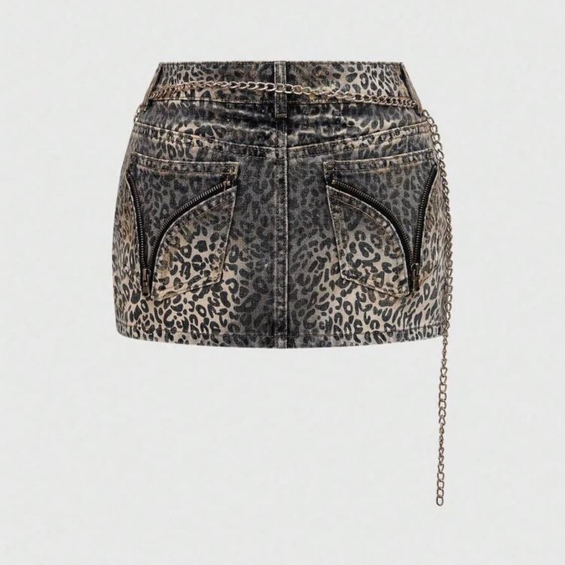 (새상품) 레오파드 체인 스커트 상품이미지2