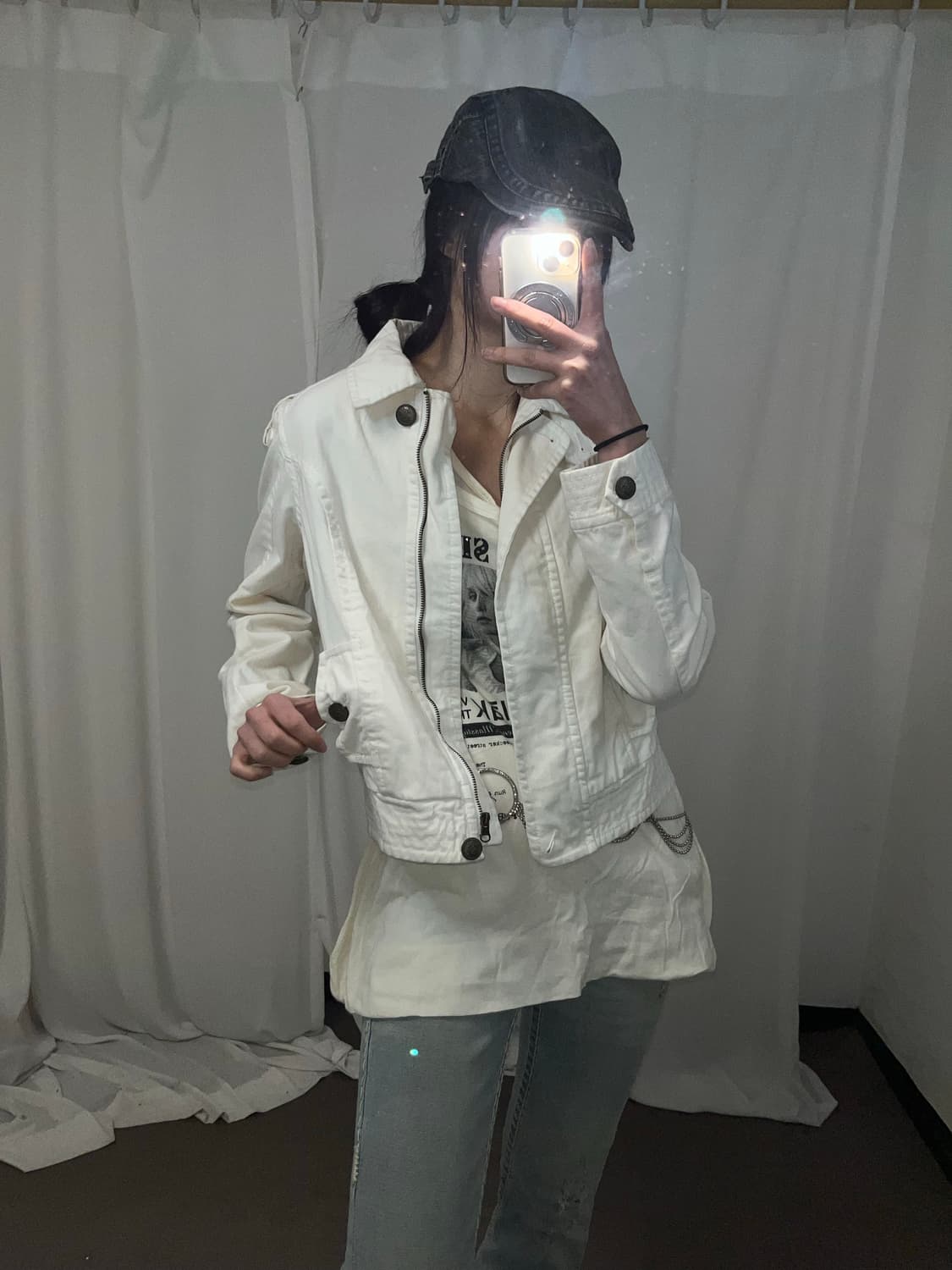 00‘s 화이트 코튼 자켓 상품이미지6