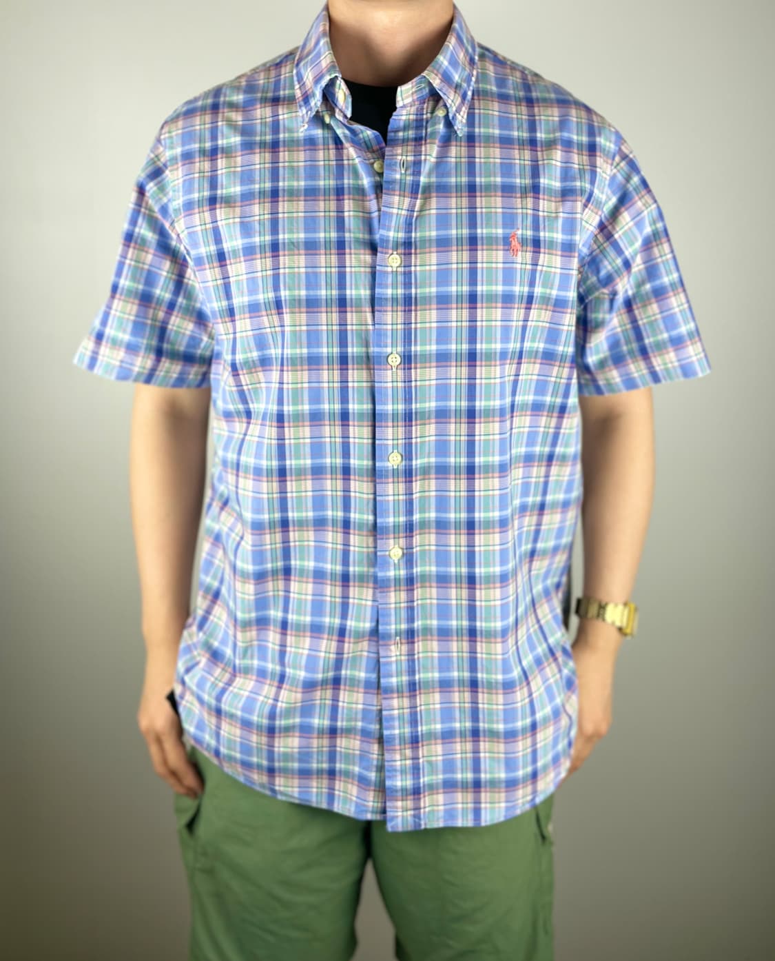 폴로 랄프로렌 파스텔체크 반소매셔츠 상품이미지2