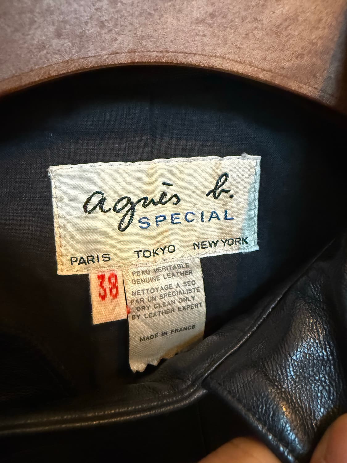 아네스베 나폴레옹 가죽자켓 상품이미지3