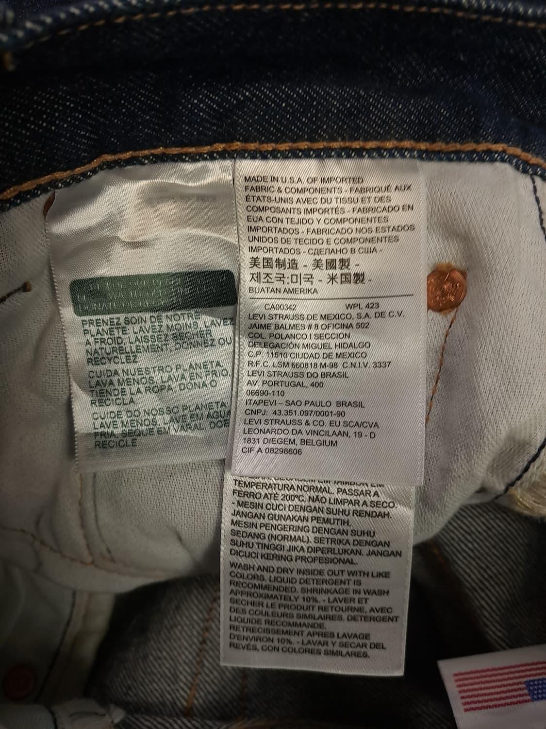 특A 오리지날 미국제조 리바이스 501 빅리바이스 셀비지데님진 상품이미지8