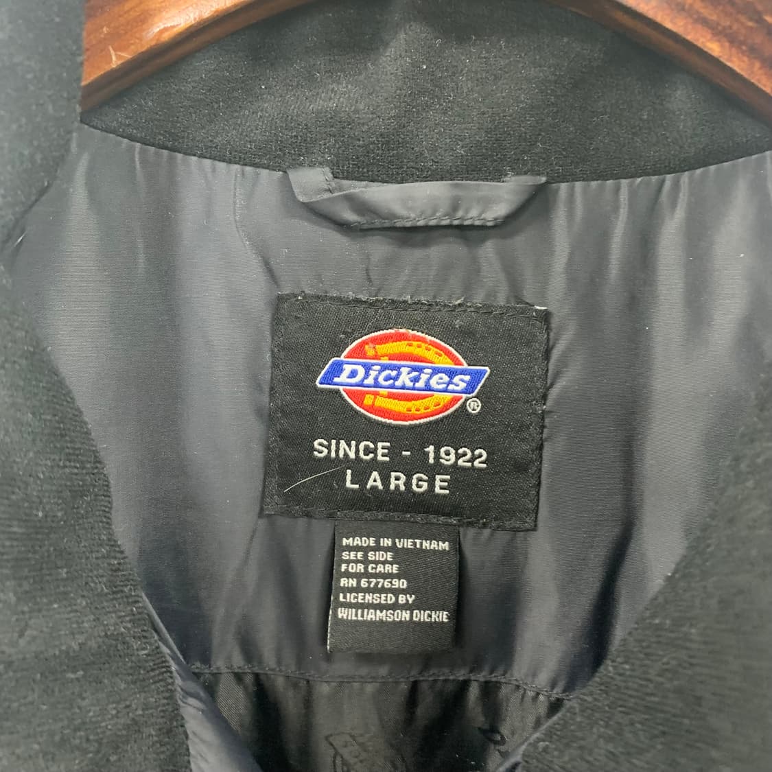 디키즈 자수로고 블랙 경량 패딩 상품이미지6