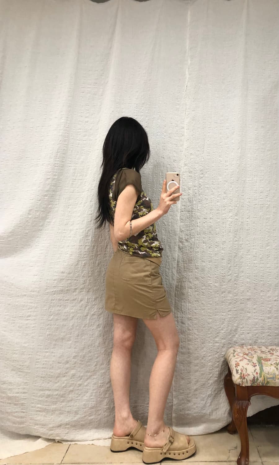 Zip pockets mini skirt 상품이미지5