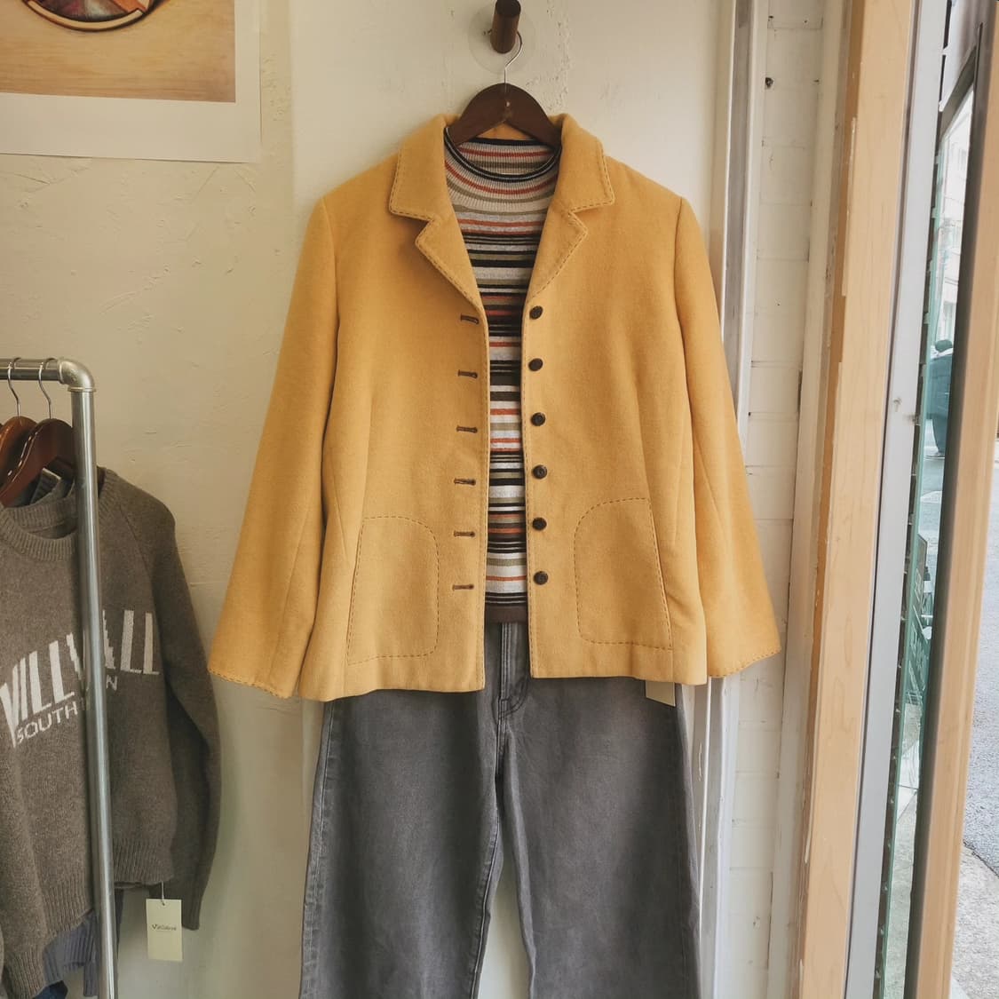 LB 스트라이프 모크넥 니트티 상품이미지2