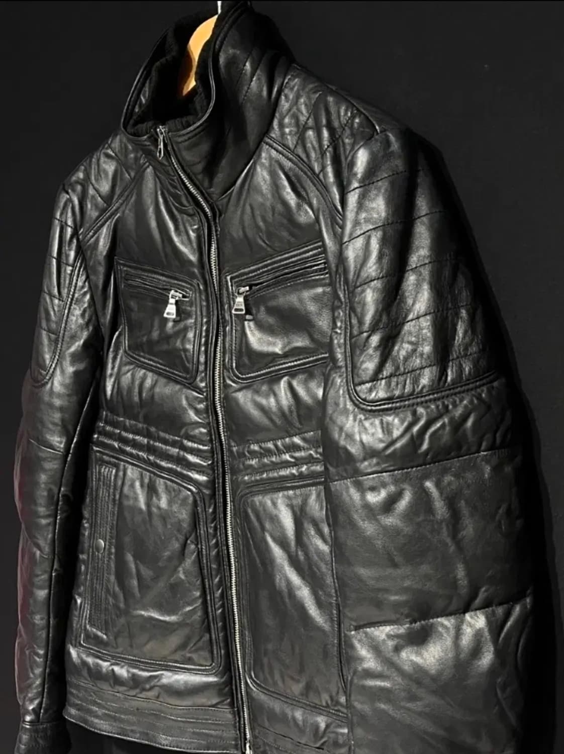 vertex & co 바이크 가죽패딩 상품이미지2