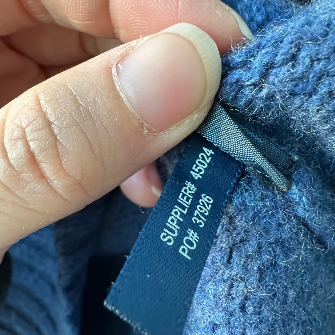 폴로 랄프로렌 니트 메리노울 앙고라 크루넥 스웨터 그레이 블루 L 상품이미지10