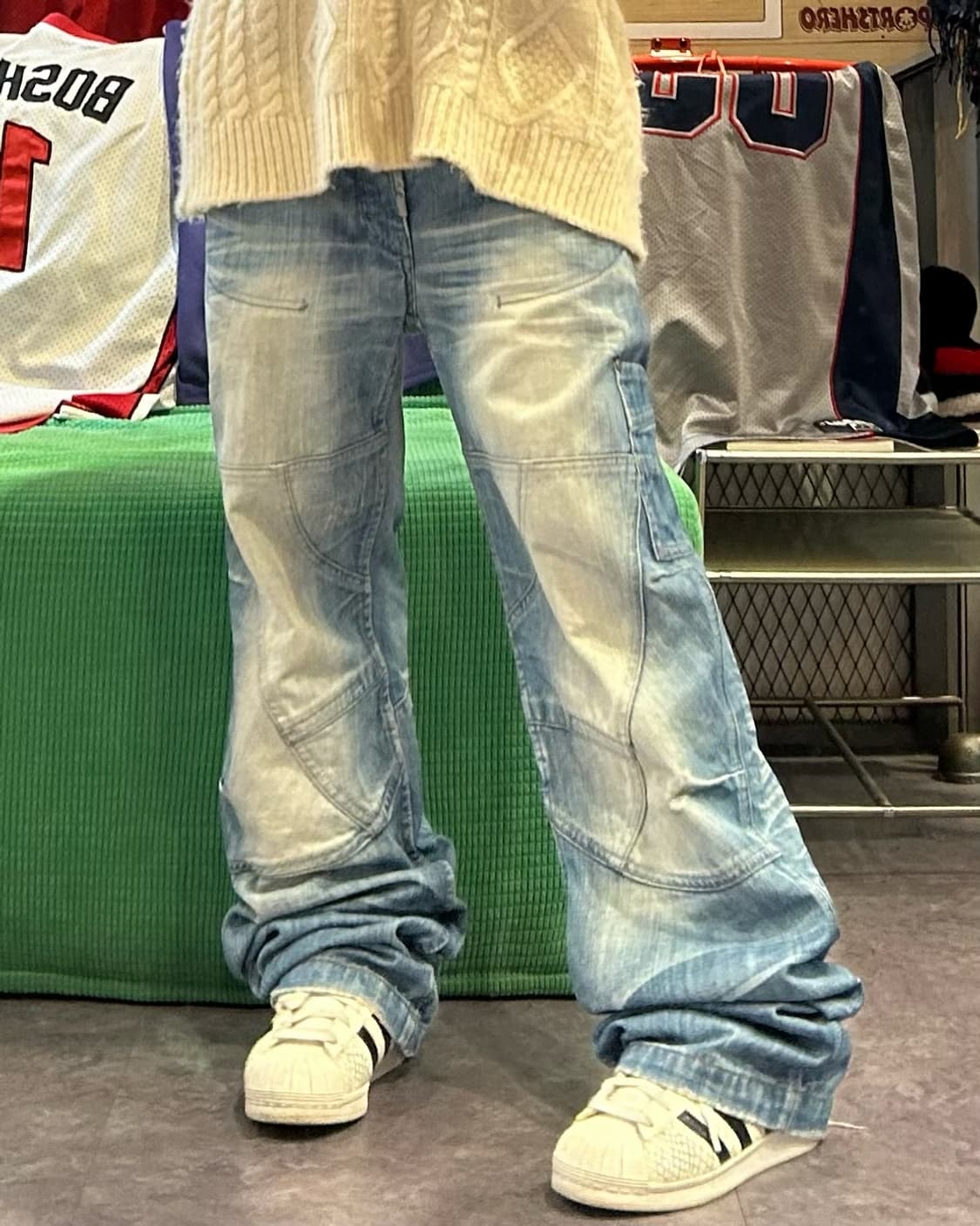 Pocket washing straight denim  상품이미지1