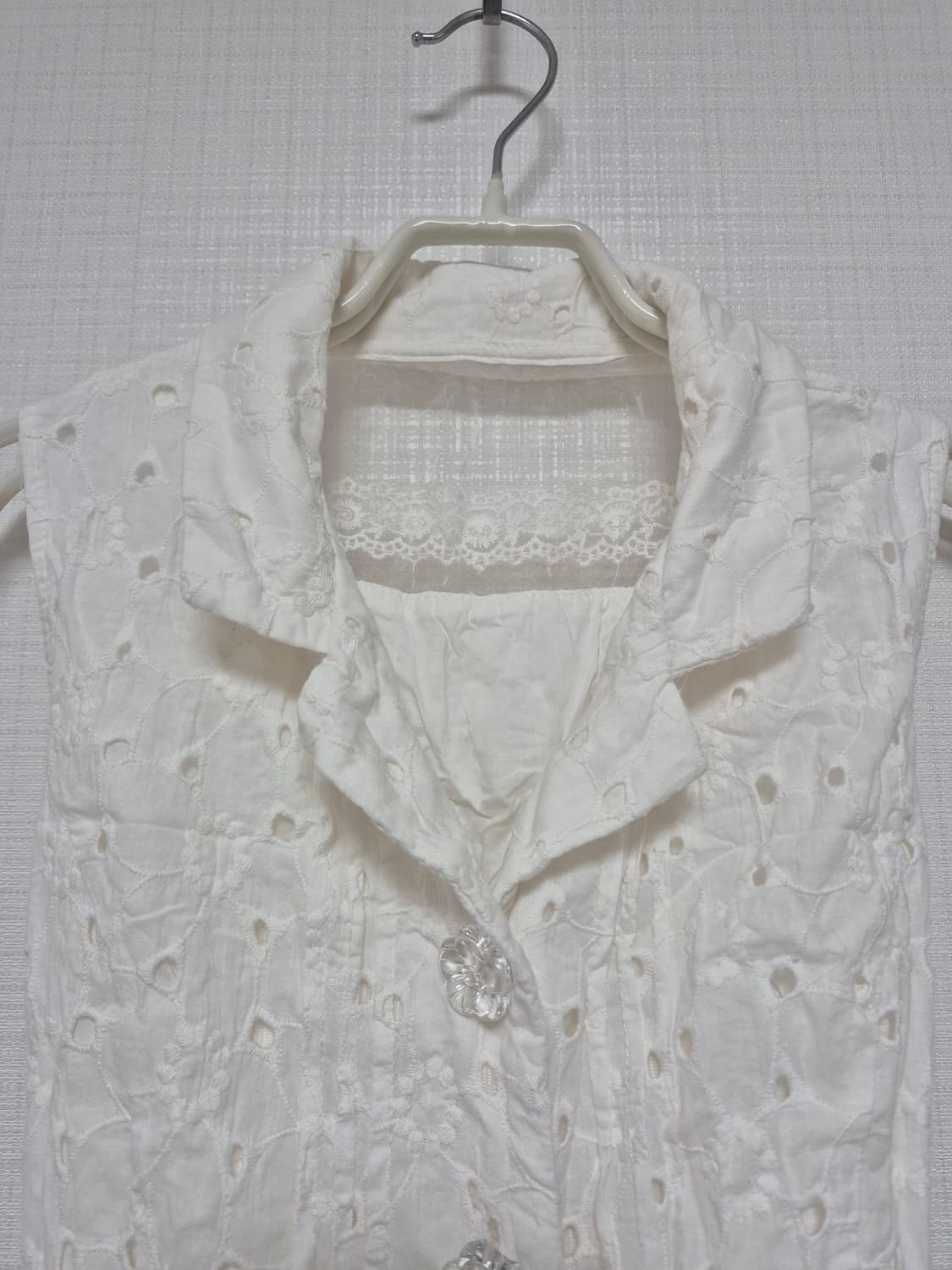 리즈리사  샘플 히메카지 레이스펀칭 셋업 오프화이트 상품이미지6