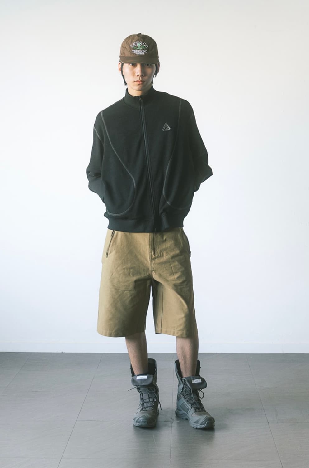 베이스볼 라인 스티치 집업 자켓 블랙 상품이미지2