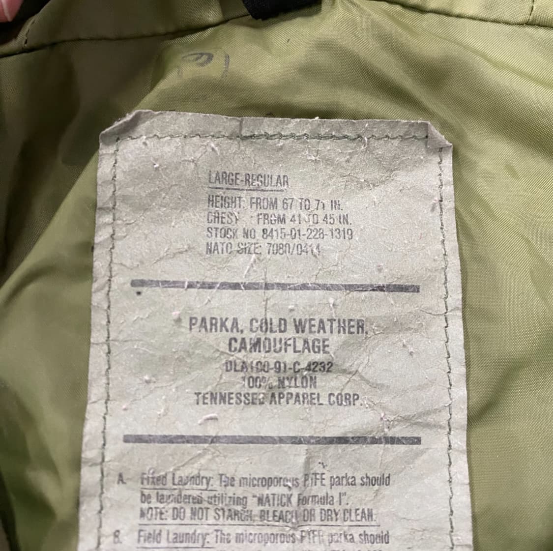 90s 미군 고어텍스 바람막이 DCU 파카 L 상품이미지4