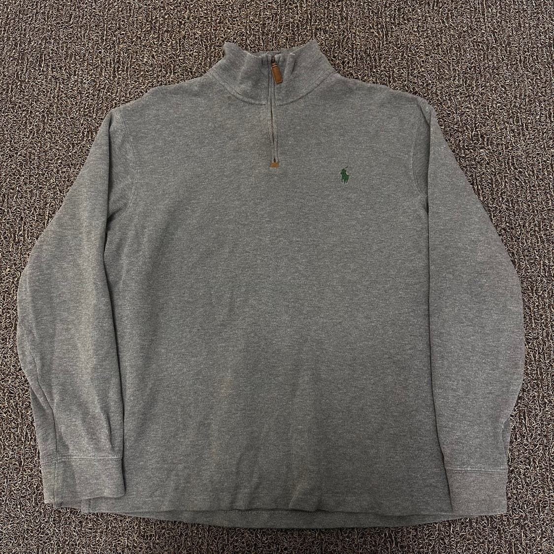 POLO 폴로 랄프로렌 반집업 니트 그레이 L 상품이미지1
