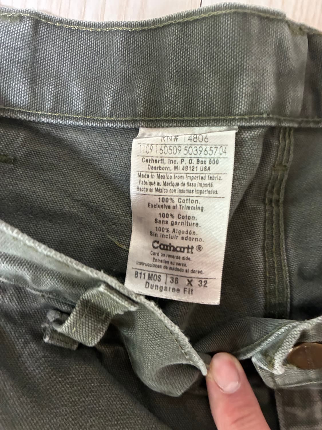 칼하트 카펜터 데님 36 상품이미지4