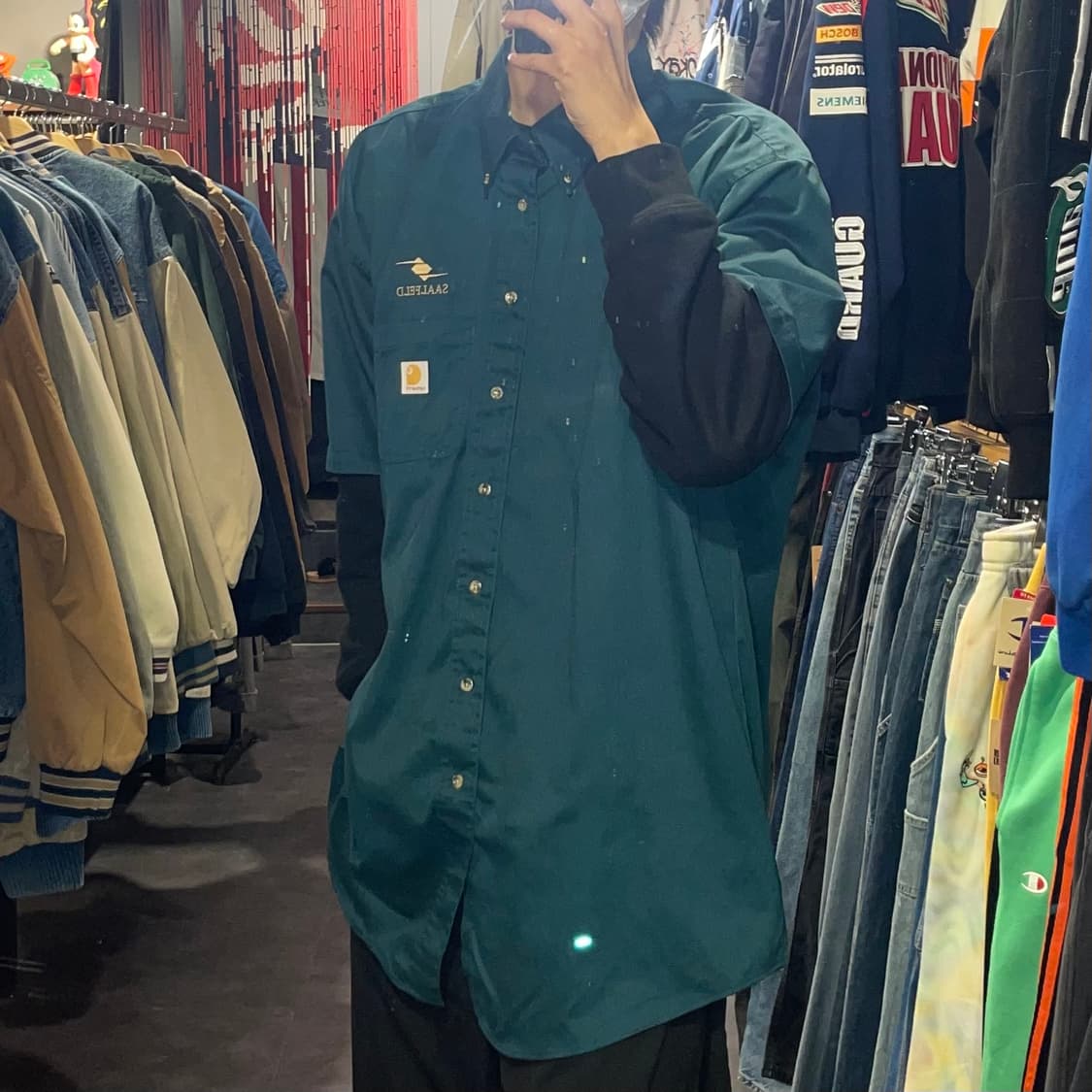 [IM] carhartt 칼하트 그린 반팔셔츠 상품이미지4