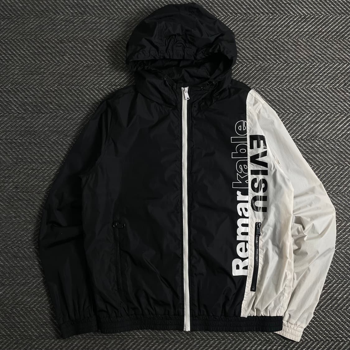 에비수 빅로고 배색 경량 바람막이 자켓o 3911 상품이미지1